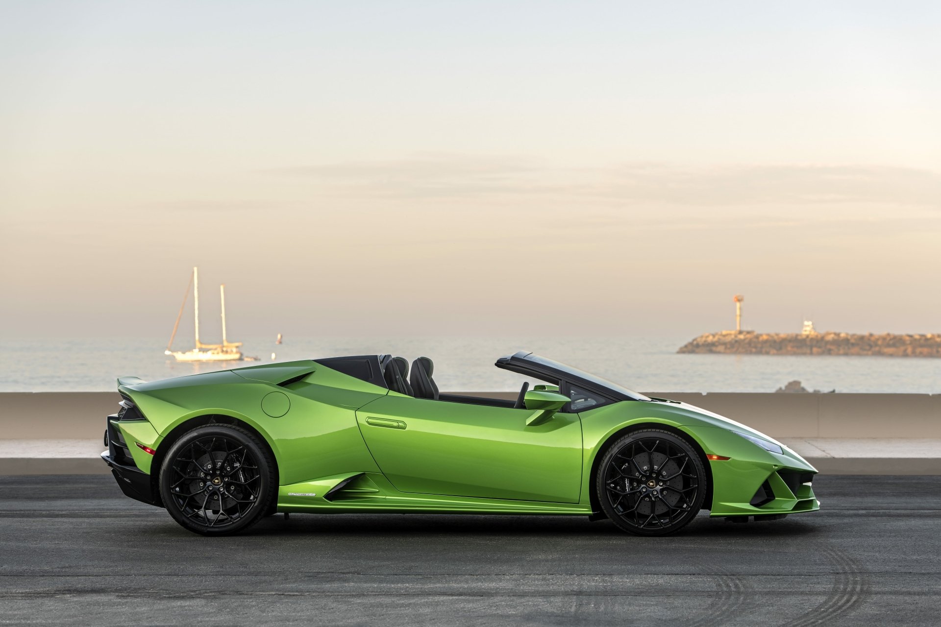 Download Green Car Lamborghini Vehicle Lamborghini Huracan Evo 8k Ultra HD Wallpaper