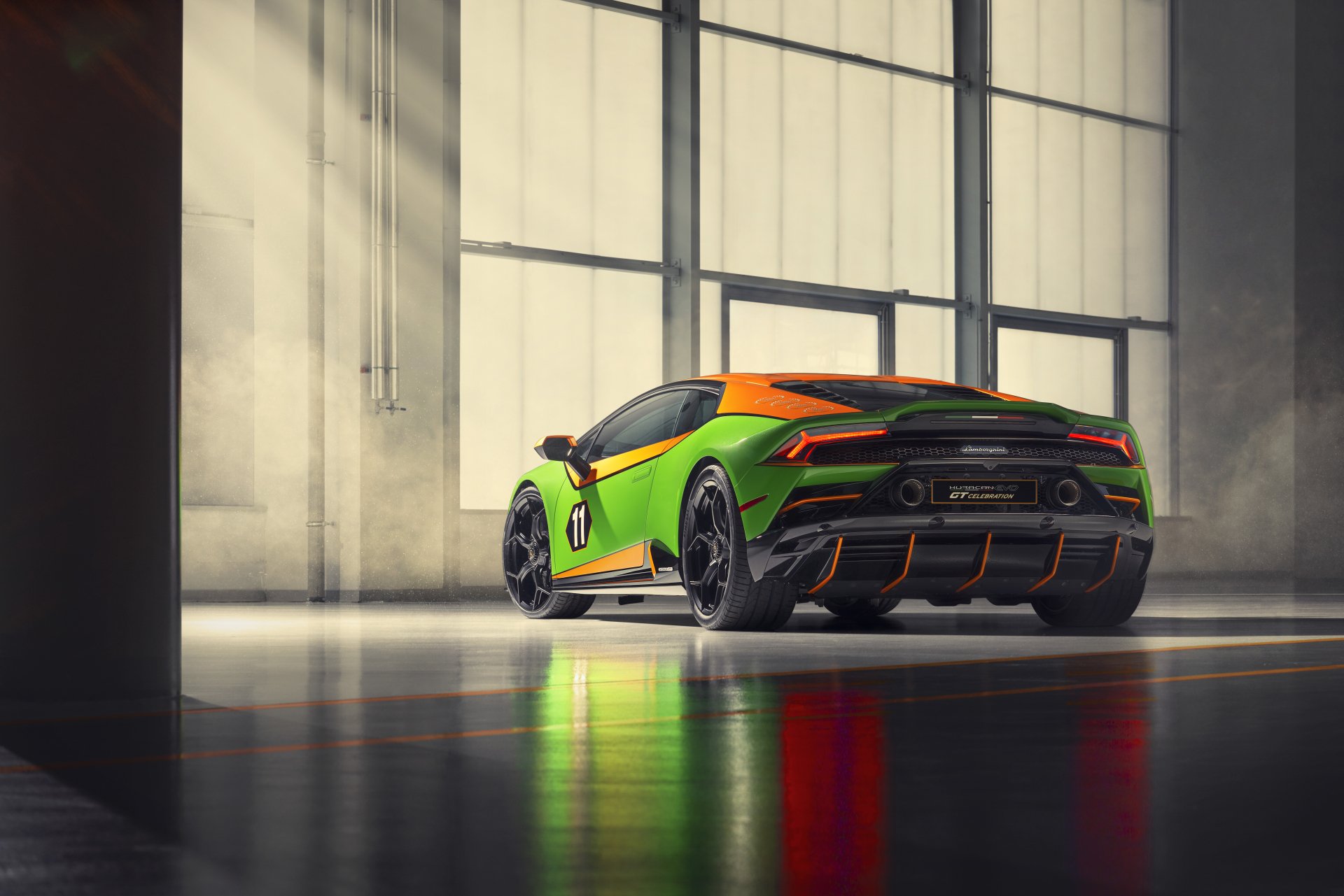 Download Green Car Lamborghini Vehicle Lamborghini Huracán Evo GT Celebration 8k Ultra HD Wallpaper