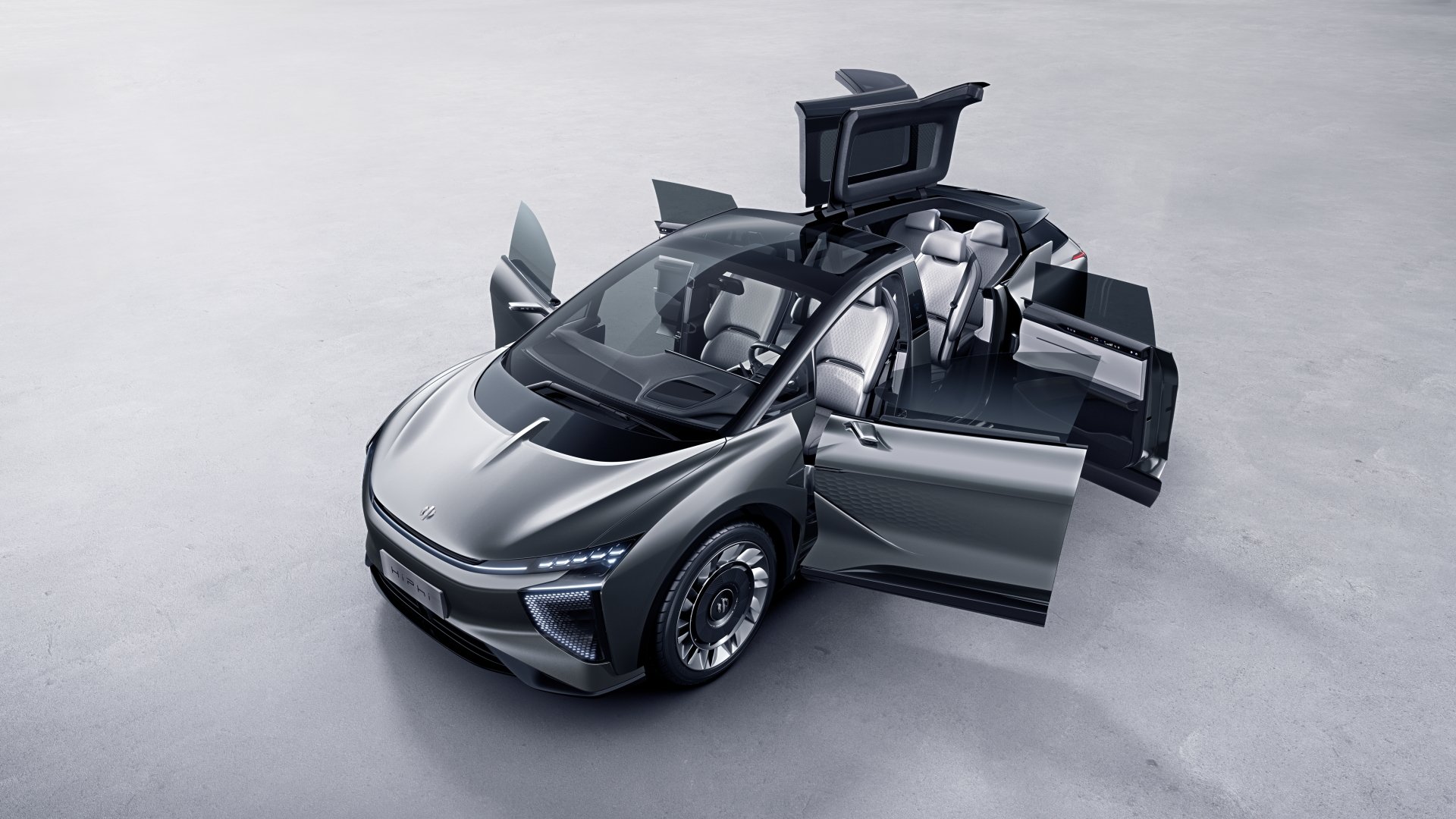 Download Electric Car SUV Human Horizons Vehicle Human Horizons HiPhi 1 4k Ultra HD Wallpaper