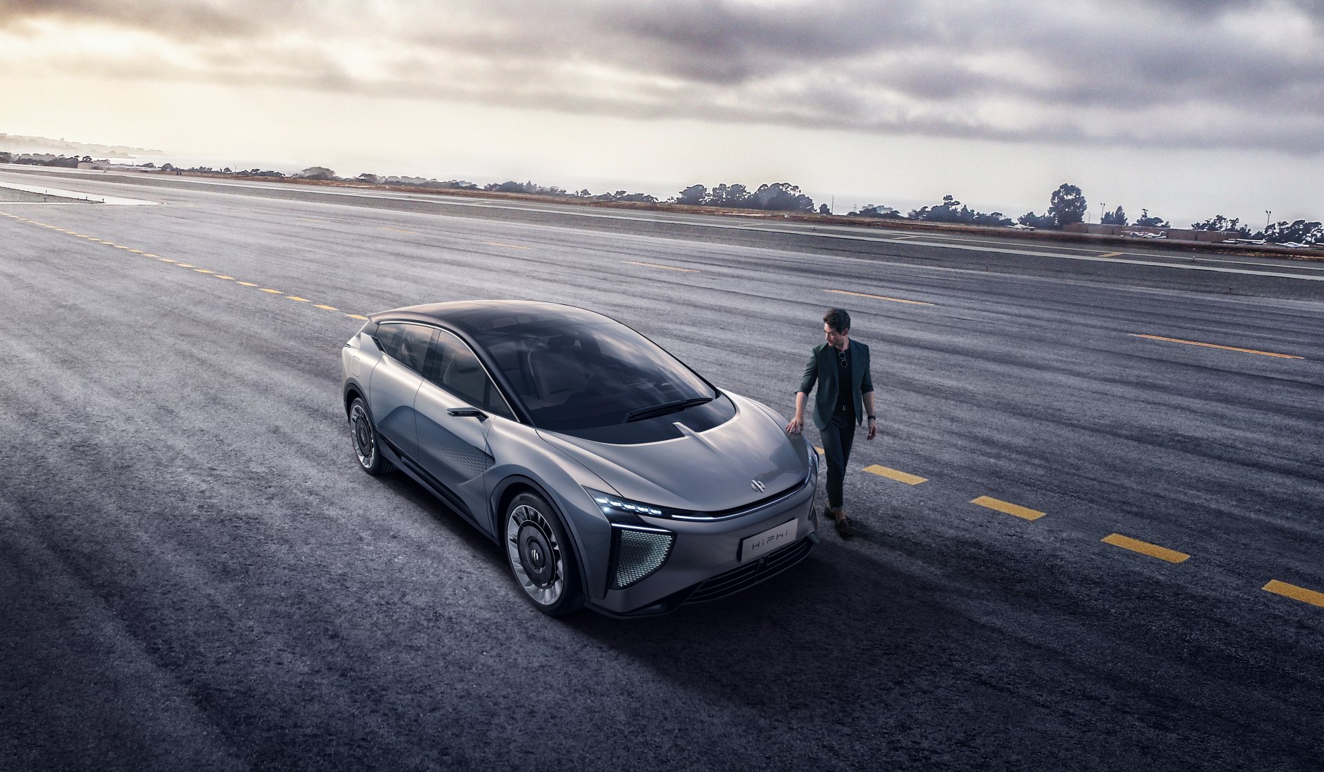 Download Electric Car SUV Human Horizons Vehicle Human Horizons HiPhi 1 4k Ultra HD Wallpaper