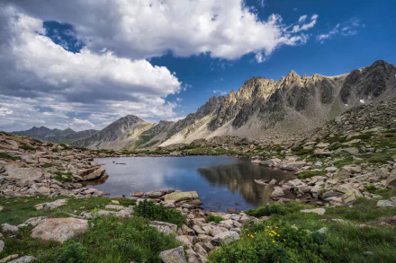 mountain Andorra nature lake HD Desktop Wallpaper | Background Image