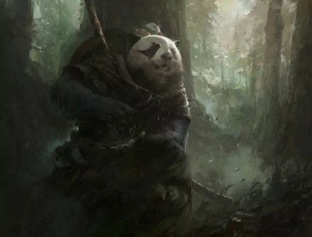 panda fantasy warrior fantasy warrior HD Desktop Wallpaper | Background Image