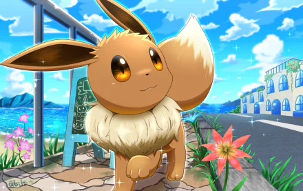 Eevee (Pokémon) Anime Pokemon HD Desktop Wallpaper | Background Image