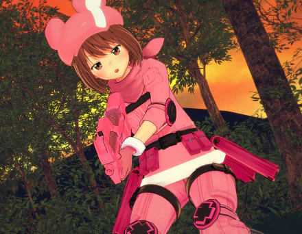 LLENN (Sword Art Online) Karen Kohiruimaki Anime Sword Art Online Alternative: Gun Gale Online HD Desktop Wallpaper | Background Image
