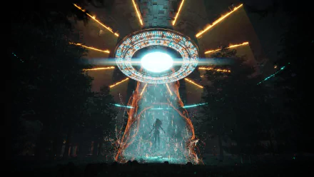 abduction Sci Fi spaceship HD Desktop Wallpaper | Background Image