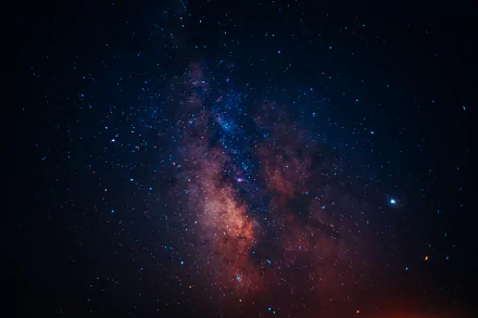 4K Ultra HD Sci-Fi desktop wallpaper showcasing the vibrant Milky Way galaxy with colorful stars and cosmic clouds against a deep, dark night sky.