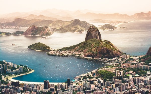Man Made Rio De Janeiro Cities Brazil Cityscape Mountain HD Wallpaper | Background Image