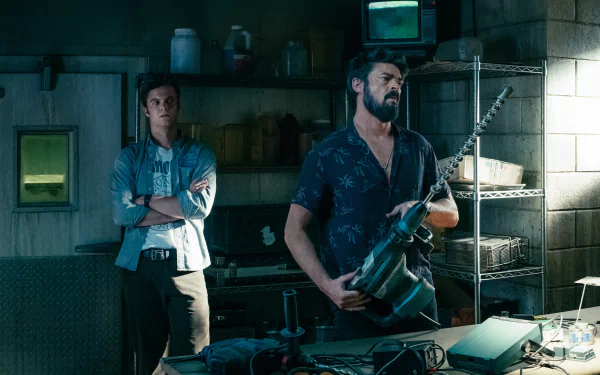 Billy Butcher Hughie Campbell Jack Quaid Karl Urban TV Show The Boys (2019) HD Desktop Wallpaper | Background Image