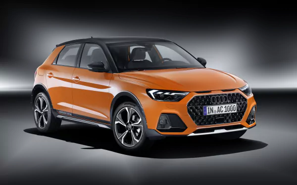 compact car orange car car Audi vehicle Audi A1 HD Desktop Wallpaper | Background Image