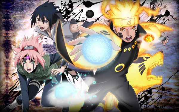 Rasengan (Naruto) Sakura Haruno Sasuke Uchiha Naruto Uzumaki Anime Naruto Naruto & Sasuke HD Desktop Wallpaper | Background Image
