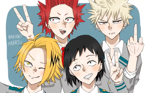 Hanta Sero Denki Kaminari Eijiro Kirishima Katsuki Bakugou Anime My Hero Academia HD Desktop Wallpaper | Background Image