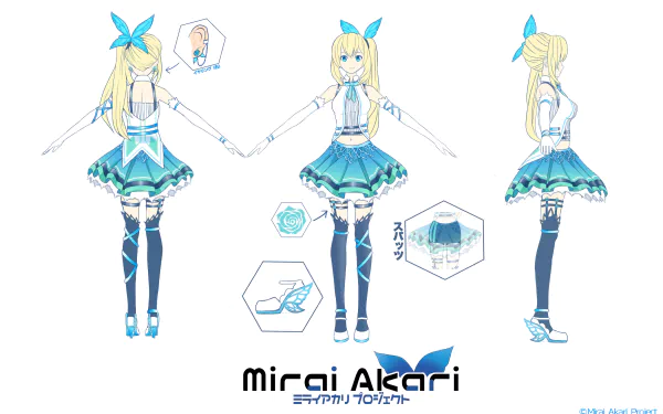 Mirai Akari Anime Virtual Youtuber HD Desktop Wallpaper | Background Image