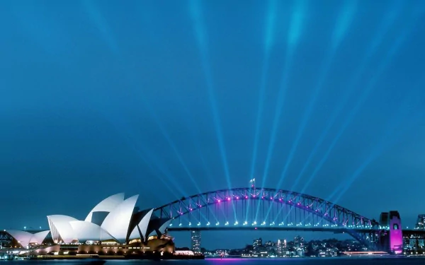 Sydney Opera House man made Sydney Harbour Bridge HD Desktop Wallpaper | Background Image