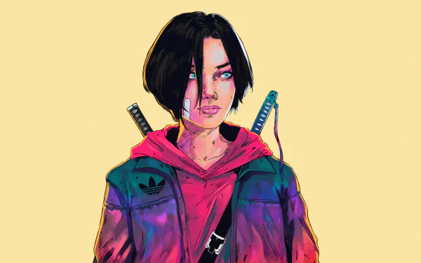 aqua eyes short hair black hair woman artistic HD Desktop Wallpaper | Background Image