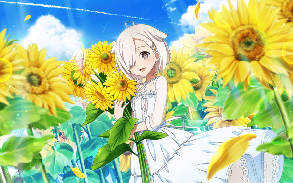 Anime Yuki Yuna is a Hero Shizuku Yamabushi Sunflower HD Wallpaper | Background Image