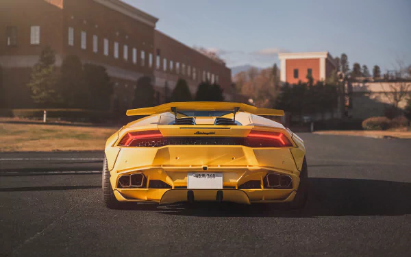 yellow car Lamborghini vehicle Lamborghini Huracan HD Desktop Wallpaper | Background Image
