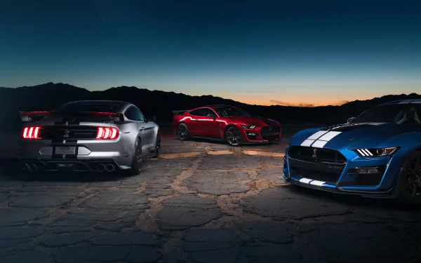 silver car muscle car car Ford Ford Mustang vehicle Ford Mustang Shelby GT500 HD Desktop Wallpaper | Background Image