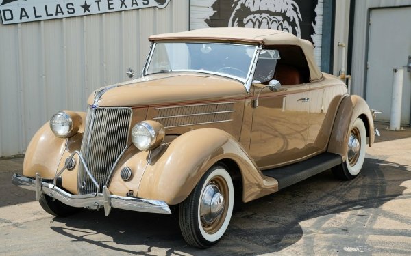 Vehicles 1936 Ford Roadster Ford Ford Roadster Old Car Beige Car Car HD Wallpaper | Background Image