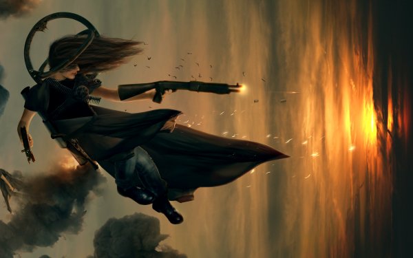 Sci Fi Women Warrior Gun Warrior Girls & Guns Shotgun HD Wallpaper | Background Image