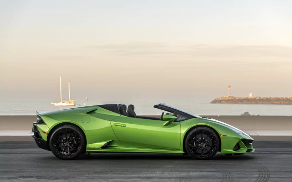green car Lamborghini vehicle Lamborghini Huracan Evo HD Desktop Wallpaper | Background Image