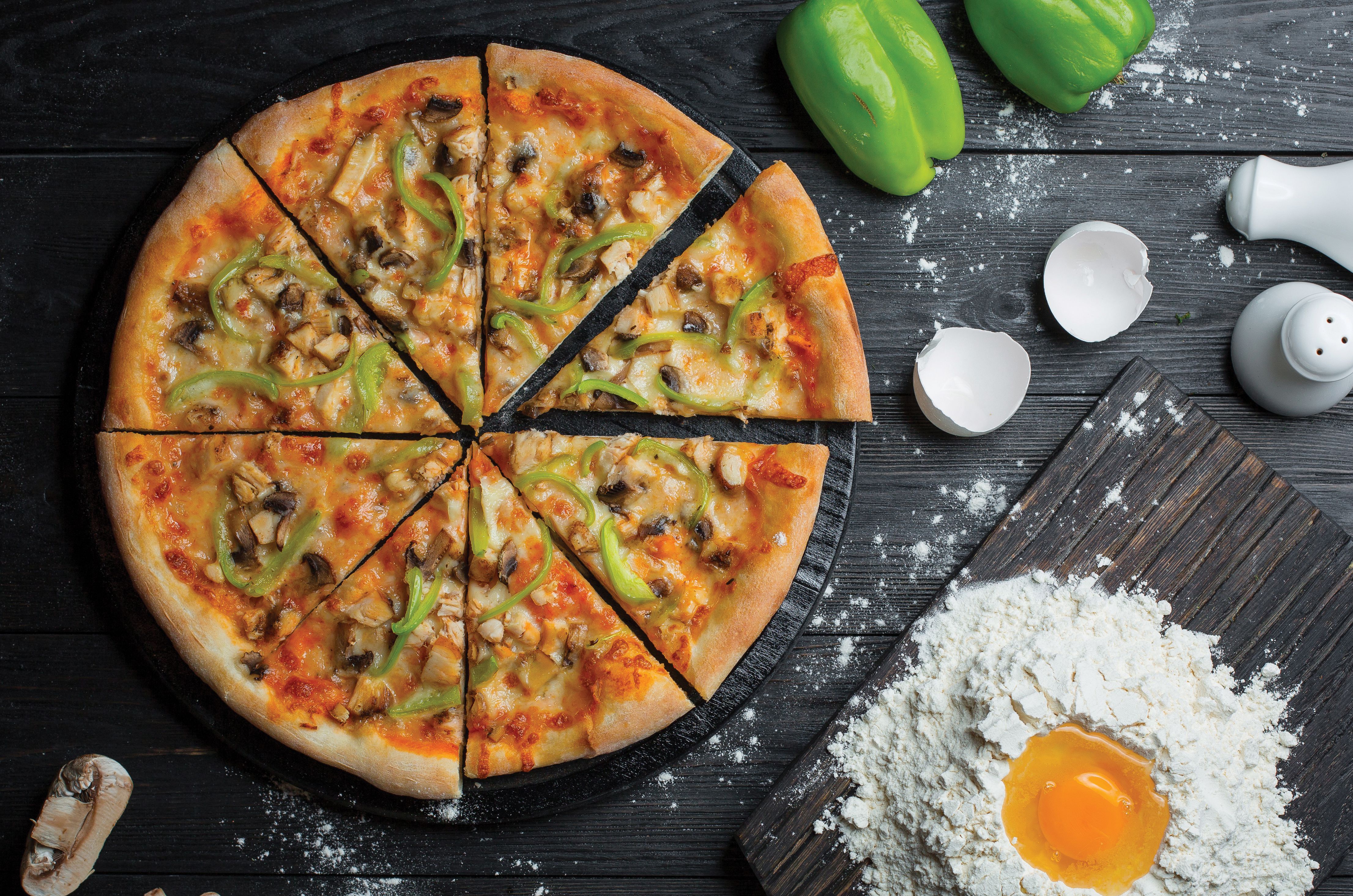 Download Still Life Pepper Egg Food Pizza 4k Ultra HD Wallpaper