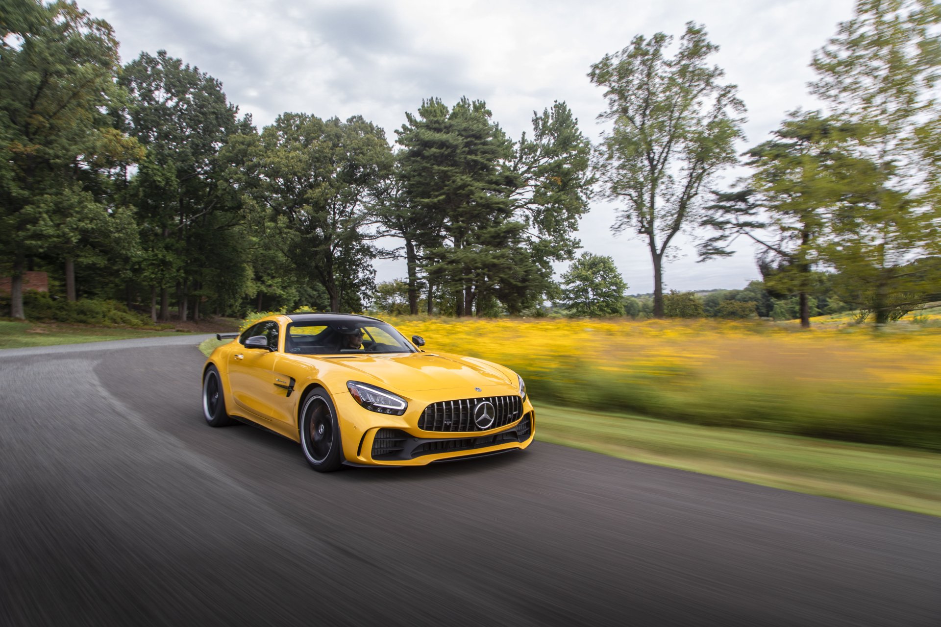 Download Supercar Yellow Car Car Mercedes-Benz Vehicle Mercedes-AMG GT R 4k Ultra HD Wallpaper