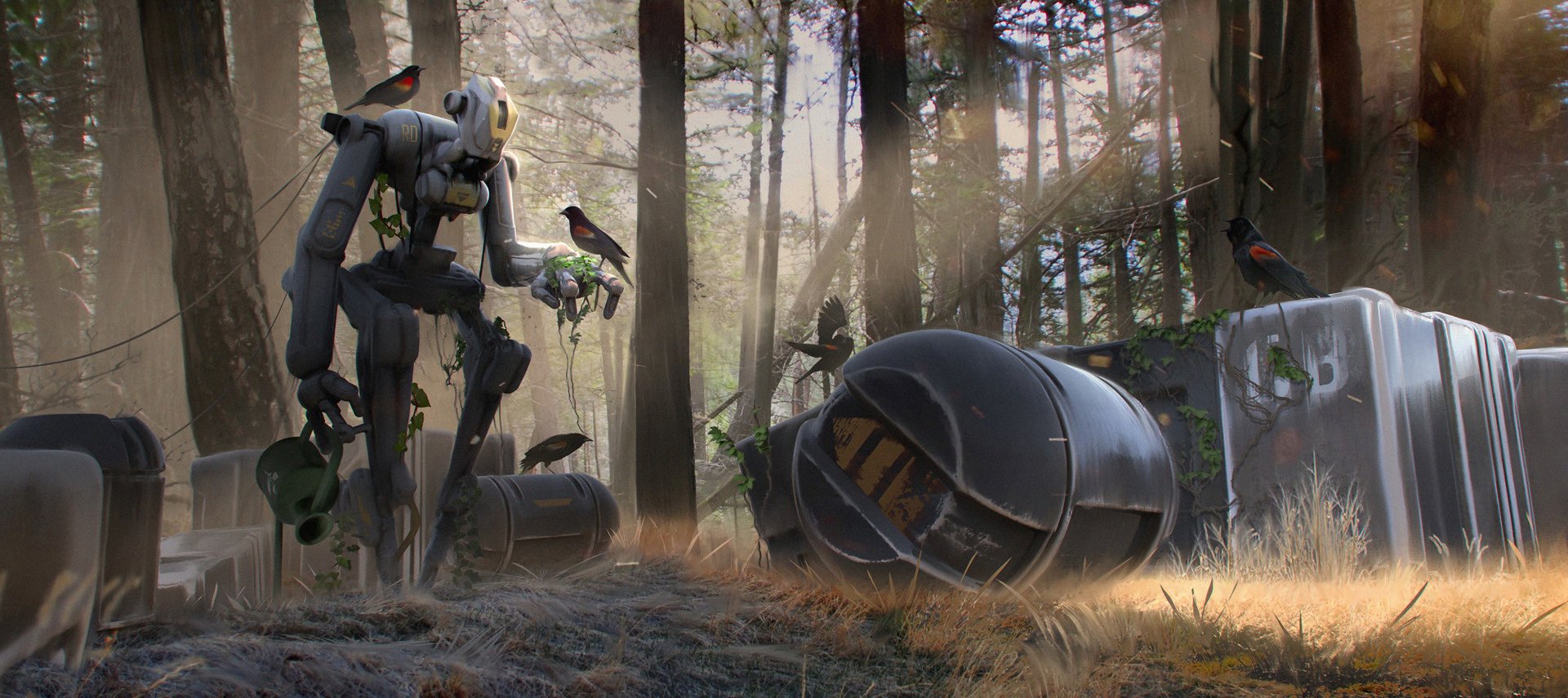 Download Sci Fi Robot HD Wallpaper by Chris Whelan | 3840x1710 ...