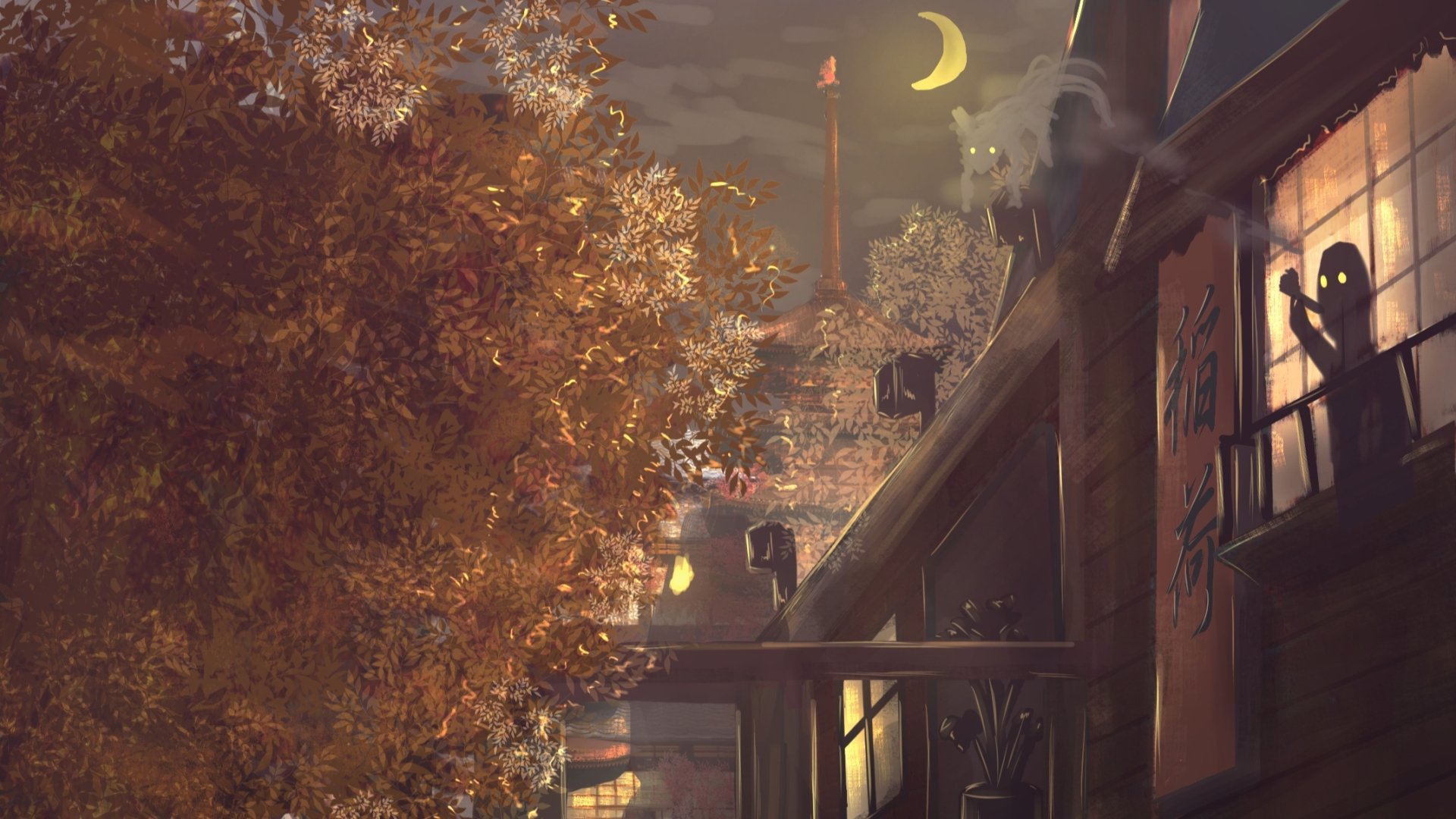 Download Moon Spirit Anime Original HD Wallpaper by 葉山 しぐれ