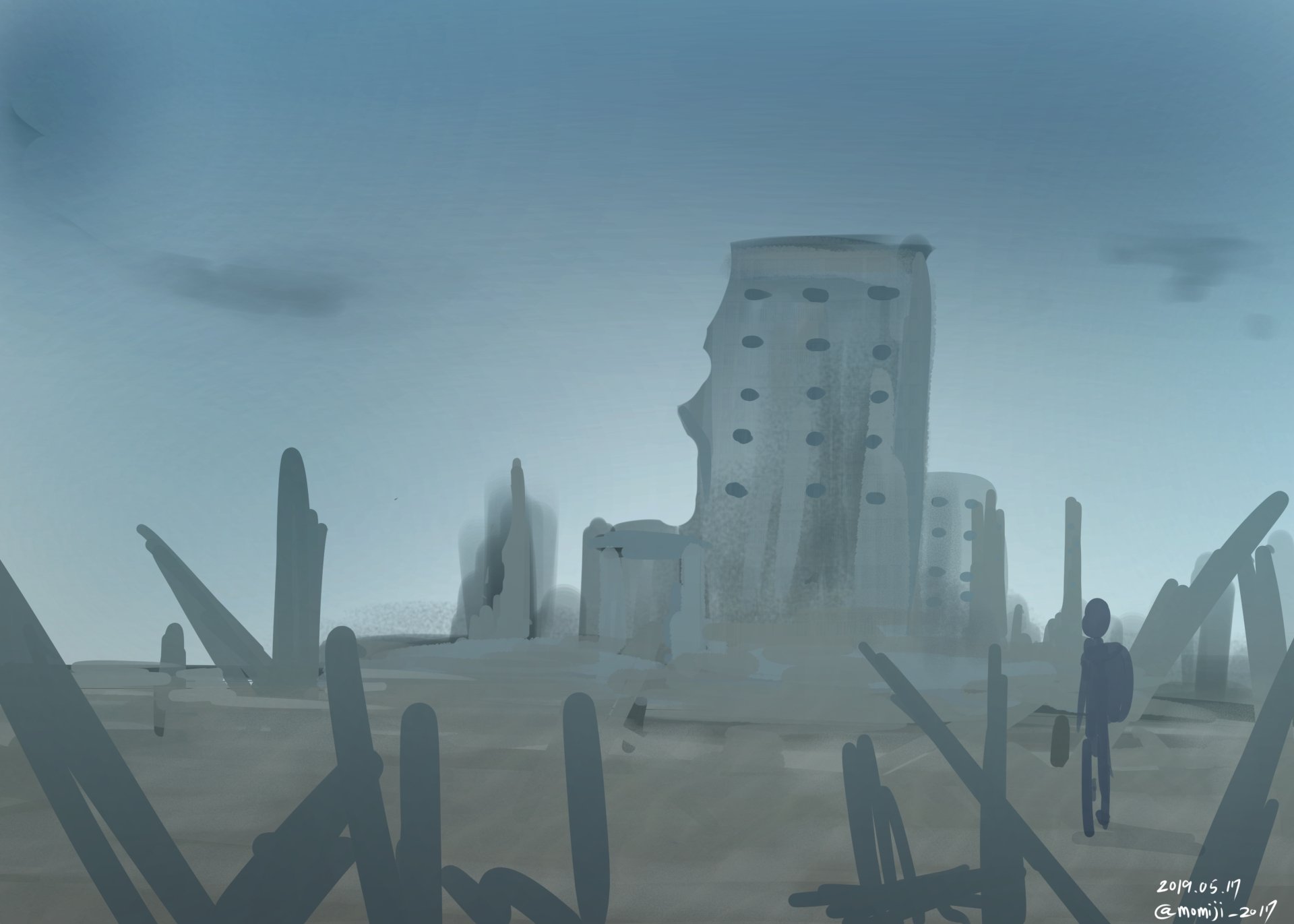 Download Building Anime Original HD Wallpaper by 葉山 しぐれ