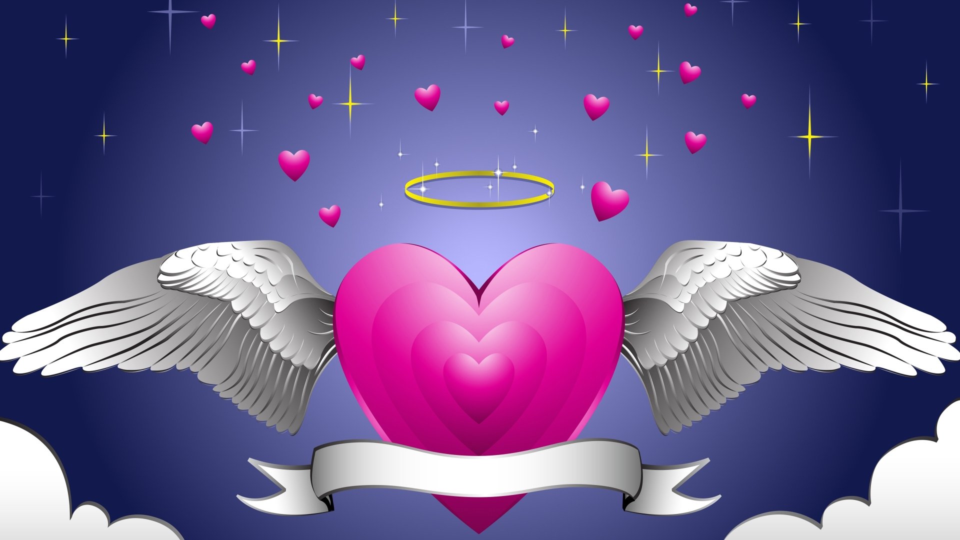 Download Love Wings Pink Artistic Heart 4k Ultra HD Wallpaper