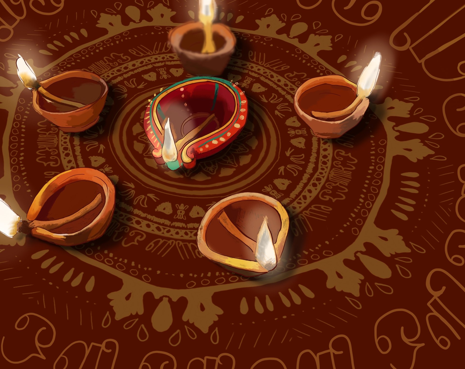 Download Candle Religious Diwali 4k Ultra HD Wallpaper