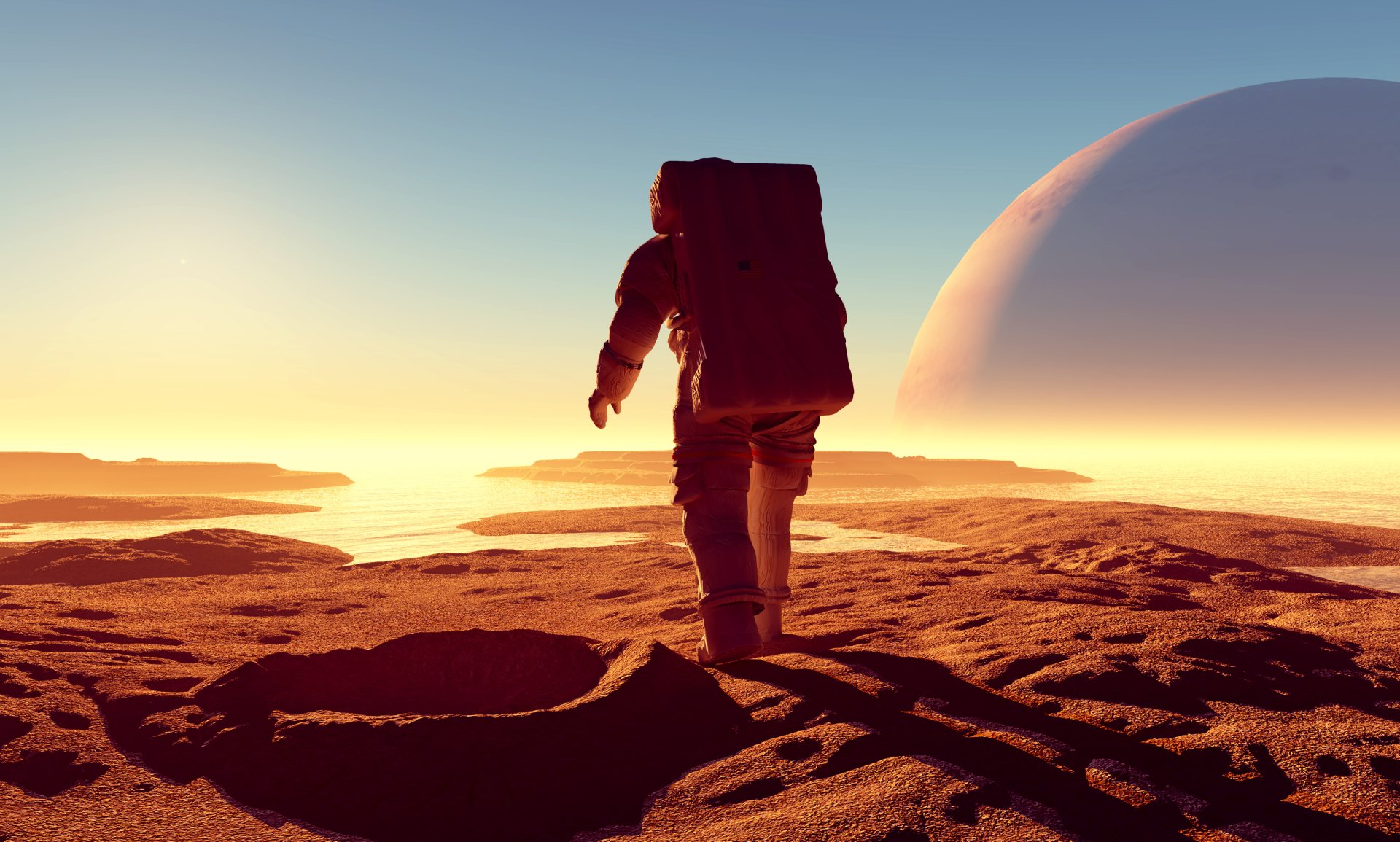 Download Sci Fi Astronaut HD Wallpaper | 3600x2165 | Wallpaper Abyss