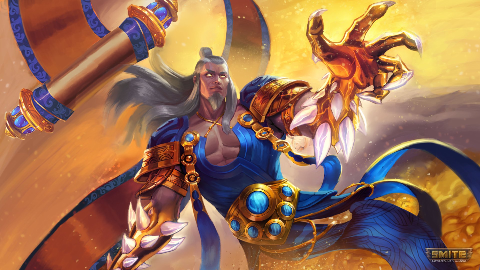 Download He Bo (Smite) Video Game Smite 4k Ultra HD Wallpaper