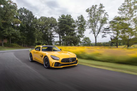supercar yellow car car Mercedes-Benz vehicle Mercedes-AMG GT R HD Desktop Wallpaper | Background Image