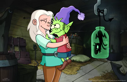 Luci (Disenchantment) Elfo (Disenchantment) Bean (Disenchantment) TV Show Disenchantment HD Desktop Wallpaper | Background Image