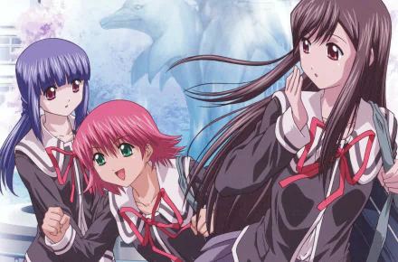 Tsukasa Kasuga Mina Yayoi Sayuri Amamiya Anime Tokimeki Memorial Only Love HD Desktop Wallpaper | Background Image