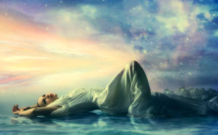  Woman Lying Down on Beach