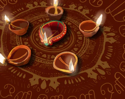 candle religious Diwali HD Desktop Wallpaper | Background Image