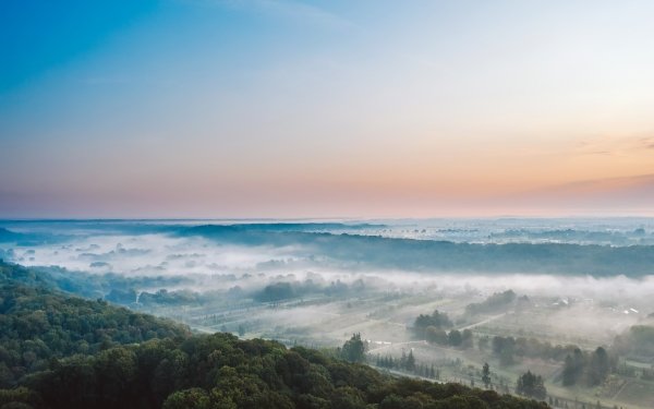Photography Landscape Lithuania Fog Nature Sky Horizon HD Wallpaper | Background Image