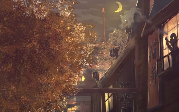 Anime Original Spirit Moon HD Wallpaper | Background Image