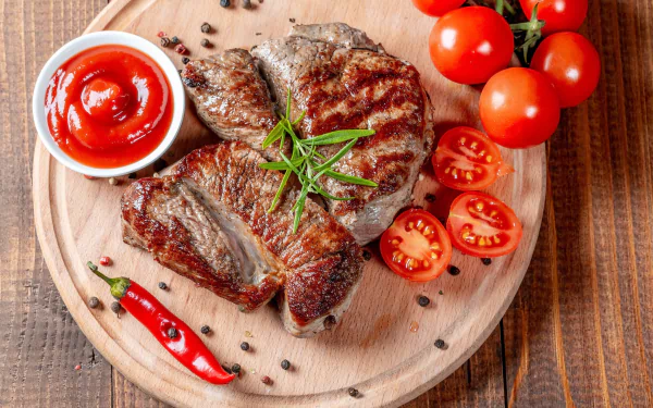 tomato ketchup food meat HD Desktop Wallpaper | Background Image