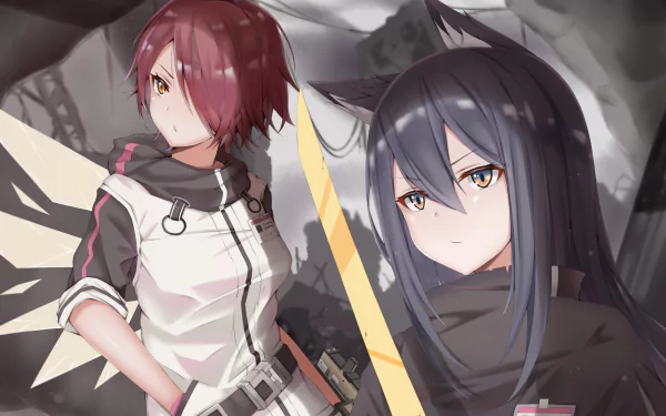 Texas (Arknights) wings Exusiai (Arknights) video game Arknights HD Desktop Wallpaper | Background Image