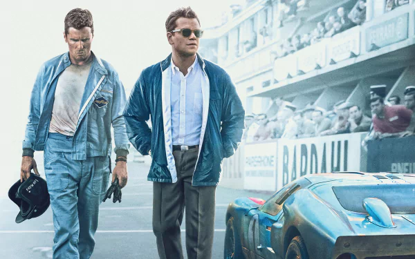 Matt Damon Christian Bale movie Ford v Ferrari HD Desktop Wallpaper | Background Image