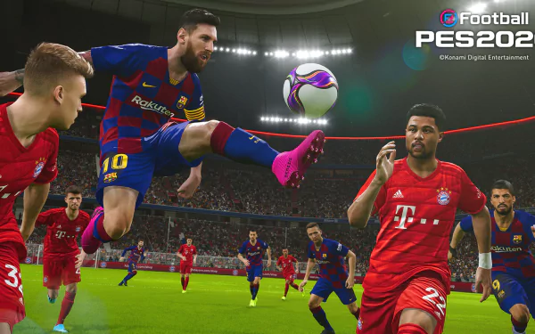 Lionel Messi soccer video game eFootball PES 2020 HD Desktop Wallpaper | Background Image