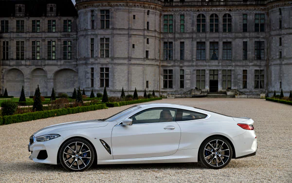 grand tourer white car car BMW 840d BMW vehicle BMW 8 Series HD Desktop Wallpaper | Background Image