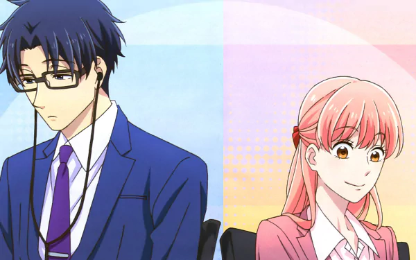 Narumi Momose Hirotaka Nifuji Anime Wotaku ni Koi wa Muzukashii HD Desktop Wallpaper | Background Image