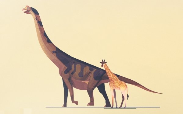 Animal Dinosaur Minimalist Giraffe HD Wallpaper | Background Image