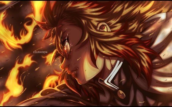 Anime Demon Slayer: Kimetsu no Yaiba Kyojuro Rengoku HD Wallpaper | Background Image