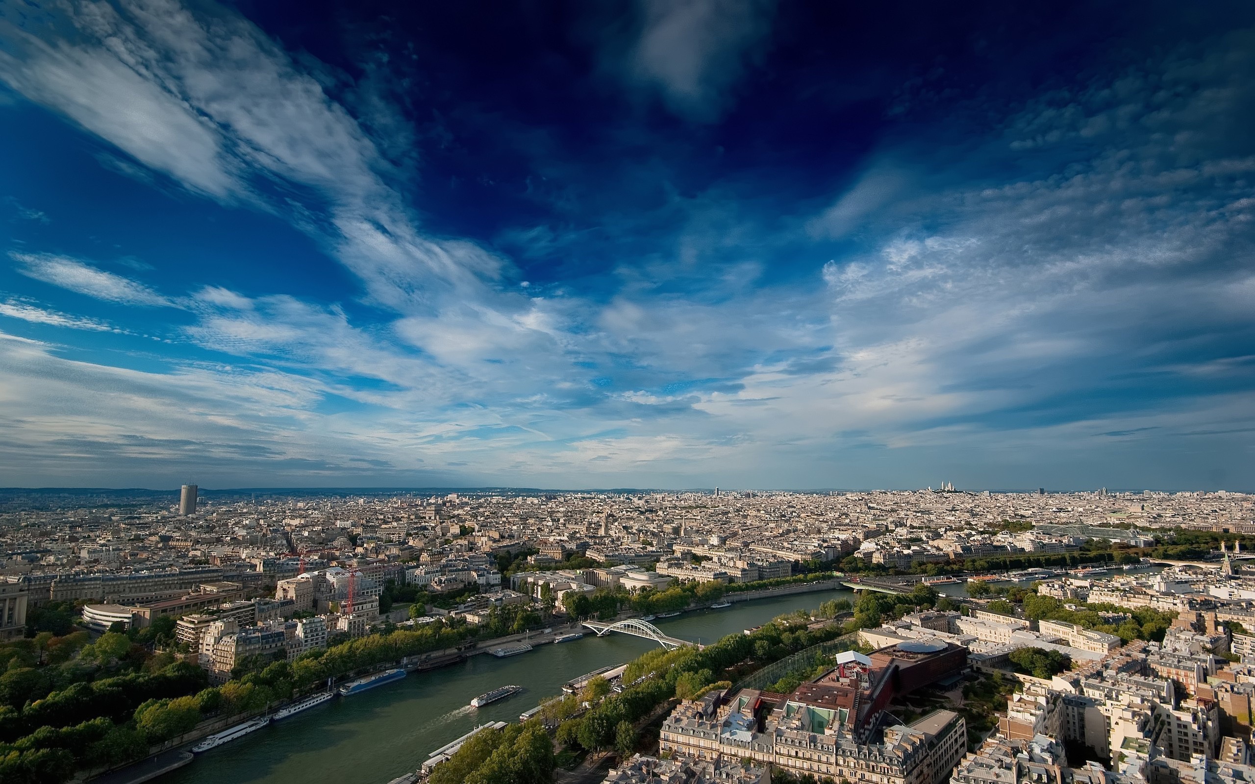 Paris skyline with iconic landmarks and beautiful architecture.