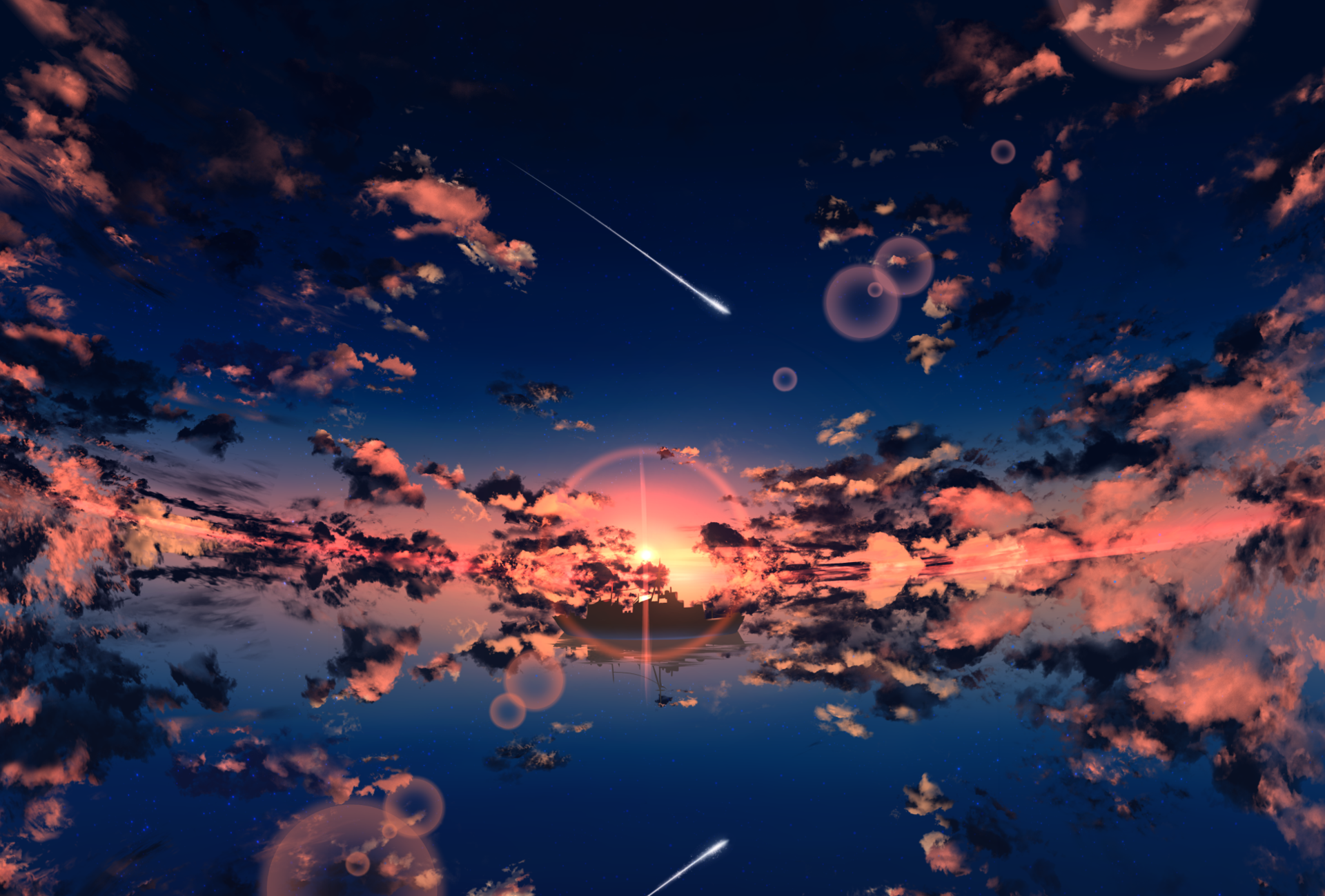 Anime Sunset HD Wallpaper by ツチヤ